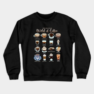 The delicious world of coffee Crewneck Sweatshirt